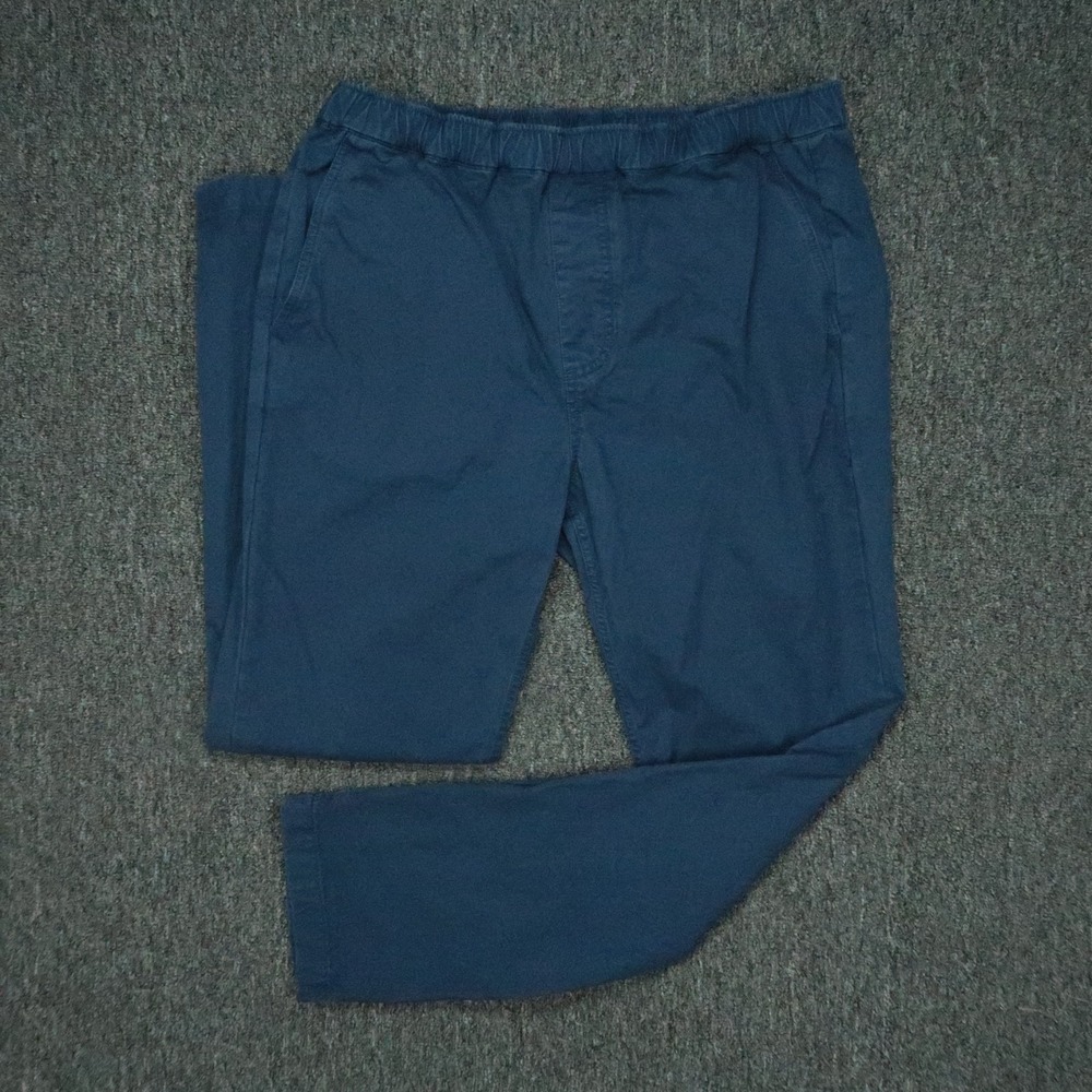 Outerknown Pants Mens Large Blue Organic Cotton Chino Twill Drawstring 34x30